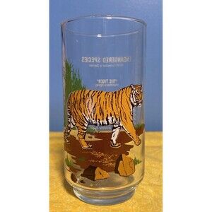Vintage 1978 Burger Chef Endangered Species Collection THE TIGER Glass 16 oz